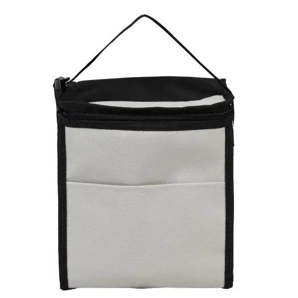 12-can promotional lunch cooler with logo imprint area