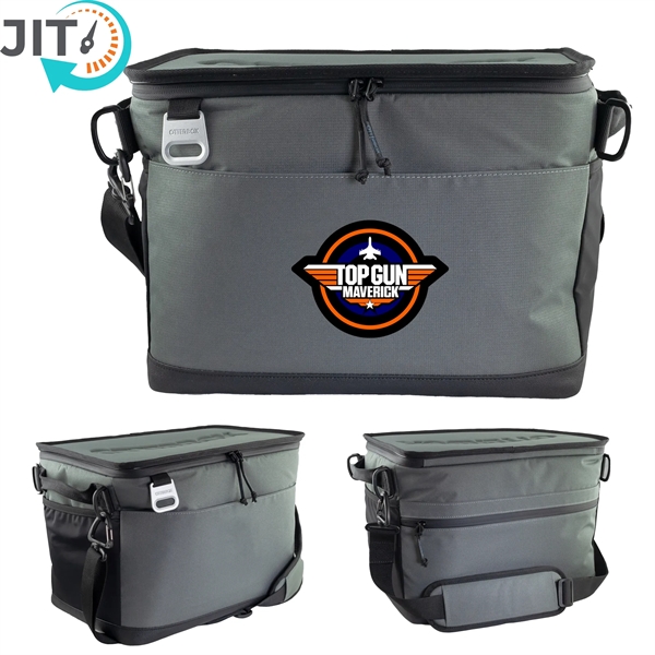 Premium hard-sided branded cooler bag for client gifts