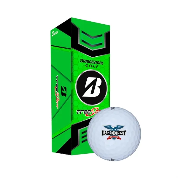 Bridgestone promotional golf balls three-pack with custom logo